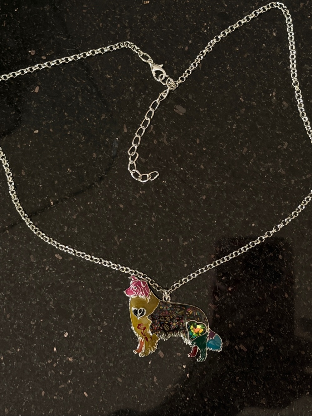 Border collie enameled pendant - Picture 5 of 5